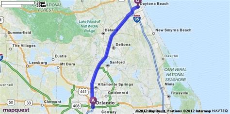 how far is orlando from daytona beach|direction to daytona beach fl.